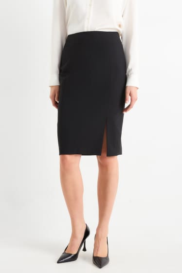 Femmes - Jupe crayon - extensible - Mix & Match - noir