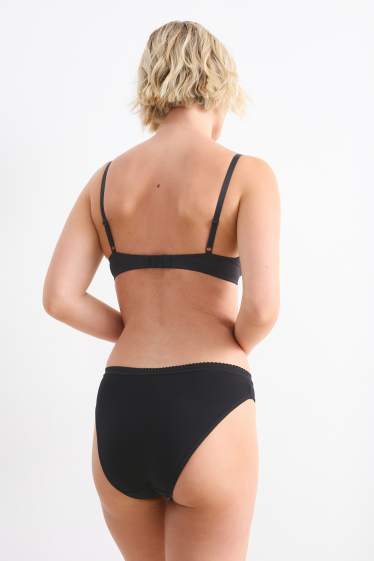 Femmes - Lot de 4 - culottes - noir