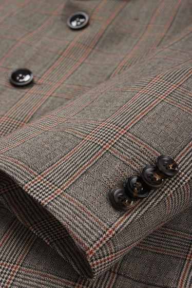 Uomo - Giacca coordinabile - slim fit - Flex - marrone