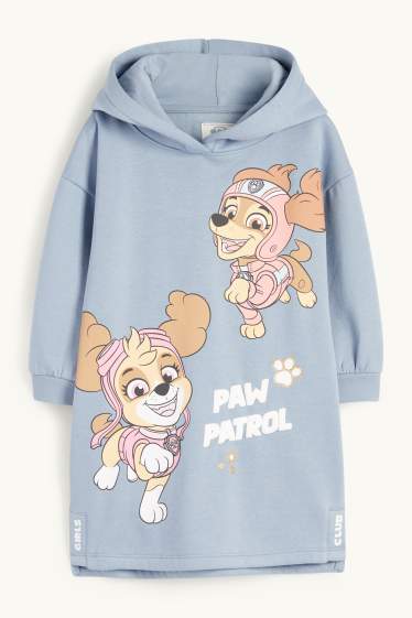Kinder Mädchen - PAW Patrol - Skye und Liberty - Sweatkleid mit Kapuze - blau