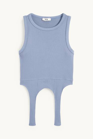 Damen - Crop Top - blau