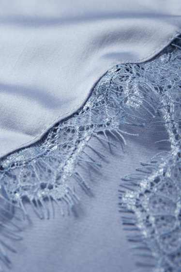 Dames - Asymmetrische rok van satijn - blauw