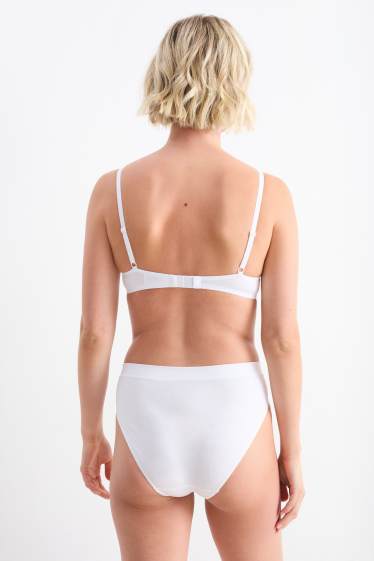 Dames - Set van 2 - BH met beugels - FULL COVERAGE - voorgevormd - zwart