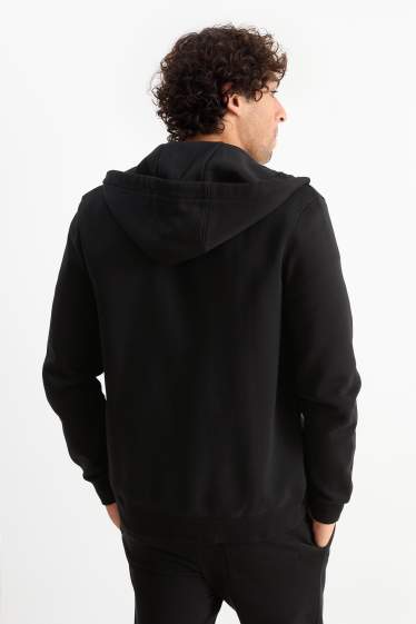 Herren - Sweatjacke mit Kapuze - schwarz