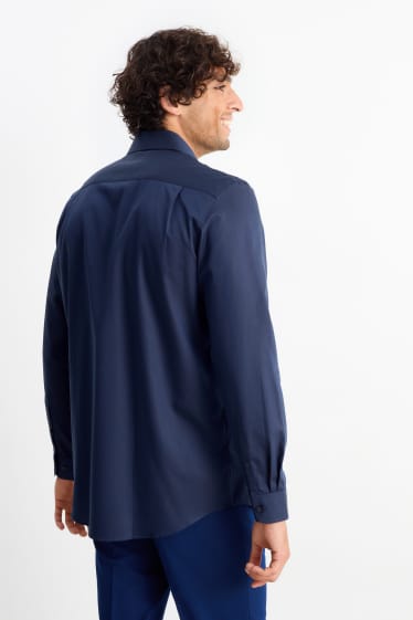 Home - Camisa formal - regular fit - Kent - fàcil de planxar - blau fosc