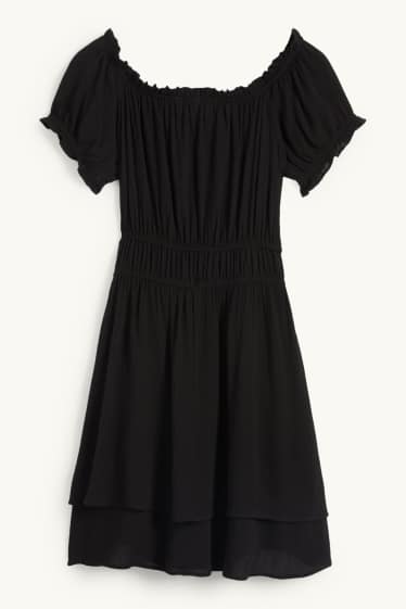 Femmes - Robe Carmen en viscose - noir