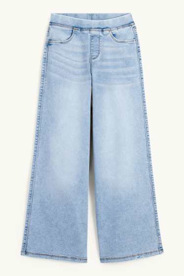 Nena - Texans jeggings wide leg - texà blau clar