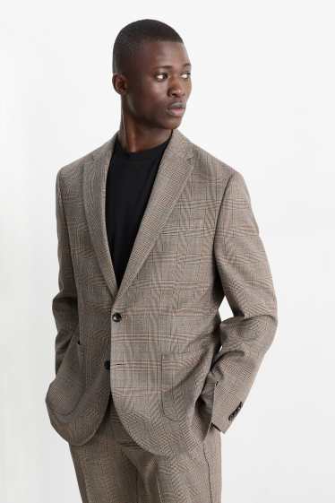 Uomo - Giacca coordinabile - slim fit - Flex - marrone