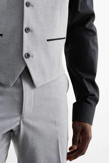 Uomo - Gilet coordinabile - slim fit - Flex - LYCRA® - grigio