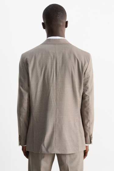 Herren - Baukasten-Woll-Sakko - Regular Fit - gemustert - beige