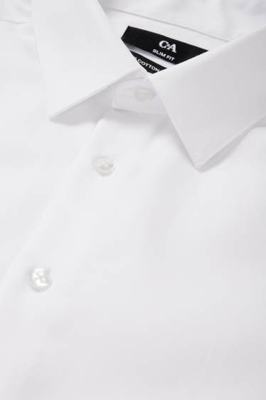 Home - Camisa formal - slim fit - Kent - fàcil de planxar - blanc
