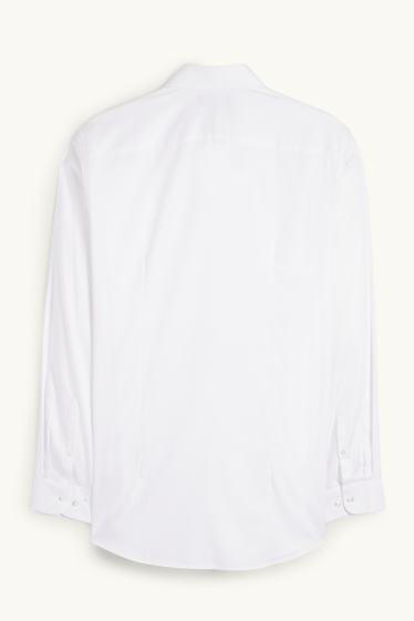 Uomo - Camicia business - slim fit - colletto alla francese - facile da stirare - bianco