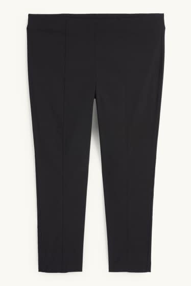 Damen - Stoffhose - High Waist - Straight Fit - LYCRA® - schwarz