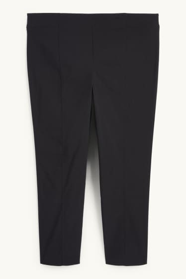 Damen - Stoffhose - High Waist - Straight Fit - LYCRA® - schwarz