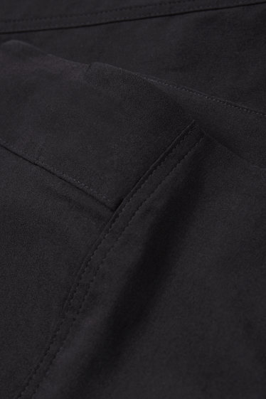 Damen - Stoffhose - High Waist - Straight Fit - LYCRA® - schwarz