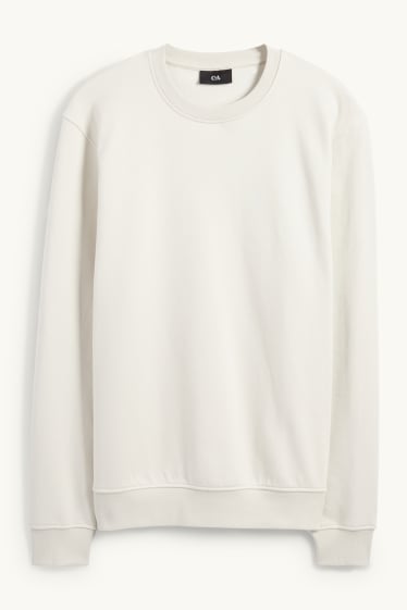 Bărbați - Bluză de molton - alb-crem