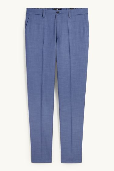 Hommes - Pantalon de costume - regular fit - Flex - bleu