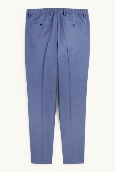 Hommes - Pantalon de costume - regular fit - Flex - bleu