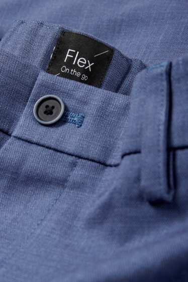 Hommes - Pantalon de costume - regular fit - Flex - bleu