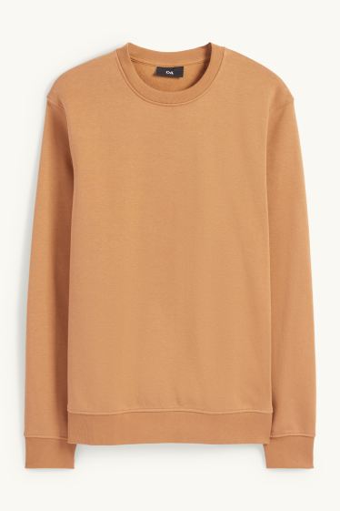 Heren - Sweatshirt - bruin