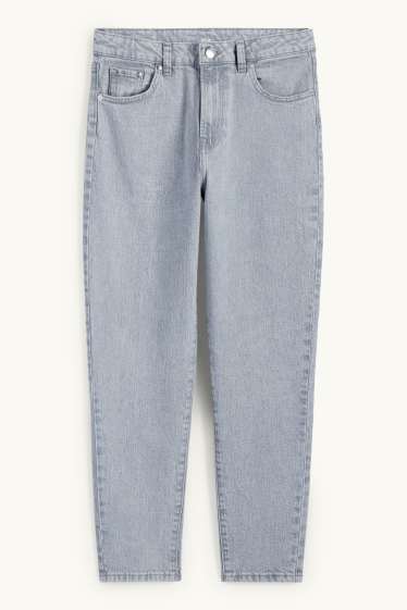 Damen - Mom Jeans - High Waist - LYCRA® - hellgrau