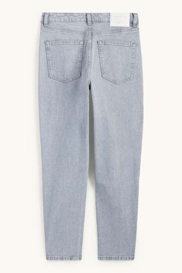 Damen - Mom Jeans - High Waist - LYCRA® - hellgrau