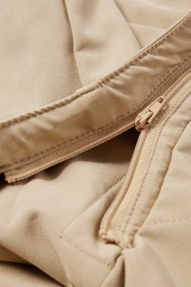 Donna - Cappotto soft shell con cappuccio - idrorepellente - 4 Way Stretch - beige