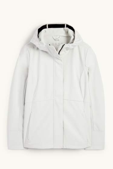 Femei - Geacă softshell cu glugă - rezistentă la apă - 4 Way Stretch - bej deschis