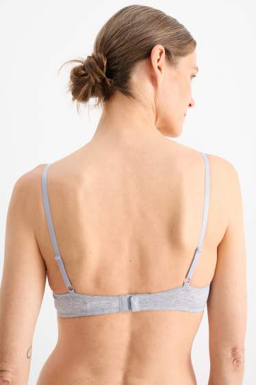 Dona - Paquet de 2 - sostenidors amb cèrcol - DEMI - enconxat - gris