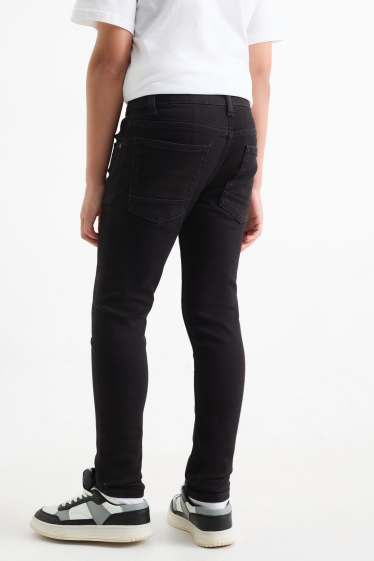 Kinderen: jongens - Skinny jeans - jog denim - jeansdonkergrijs