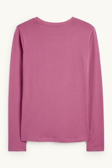 Donna - Maglia a maniche lunghe basic - viola