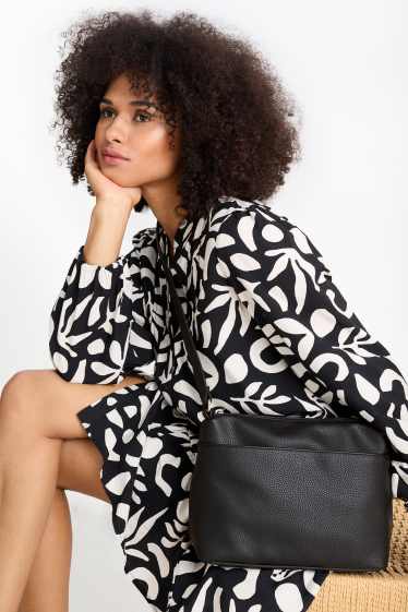 Women - Crossbody bag - faux leather - black