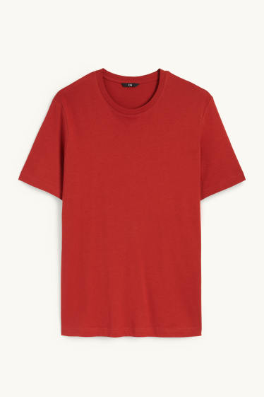 Herren - T-Shirt - Regular Fit - dunkelrot
