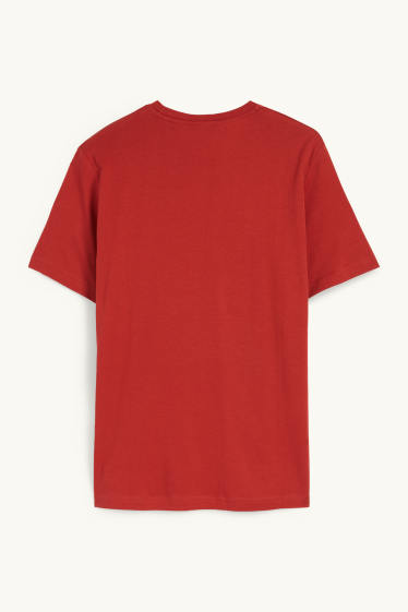 Herren - T-Shirt - Regular Fit - dunkelrot