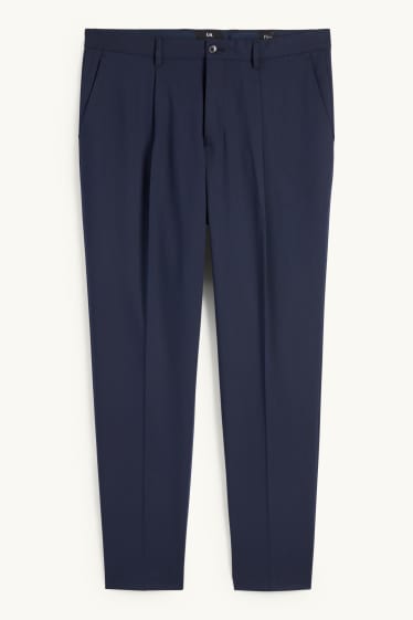 Uomo - Pantaloni coordinabili - slim fit - Flex - 4 Way Stretch - blu scuro