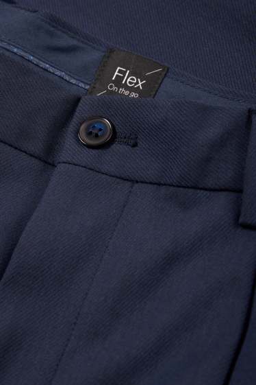 Uomo - Pantaloni coordinabili - slim fit - Flex - 4 Way Stretch - blu scuro