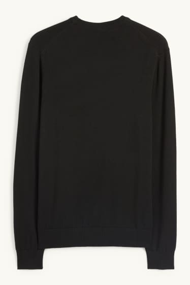 Herren - Feinstrick-Pullover - schwarz