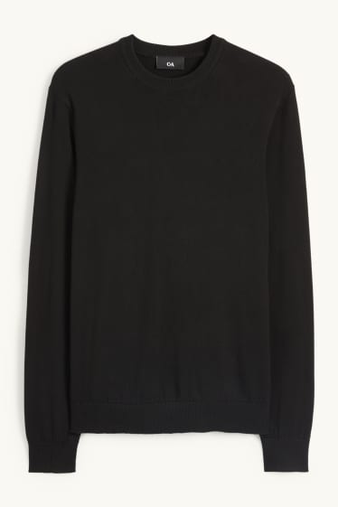 Herren - Feinstrick-Pullover - schwarz