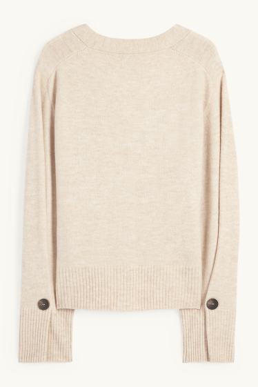 Femmes - Gilet en maille - beige