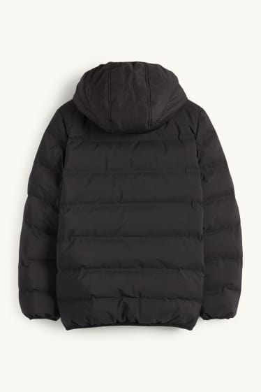 Bambini - Giacca trapuntata con cappuccio - idrorepellente - nero