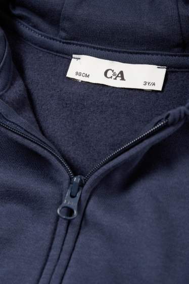 Kinder Mädchen - Herz - Sweatjacke mit Kapuze - dunkelblau