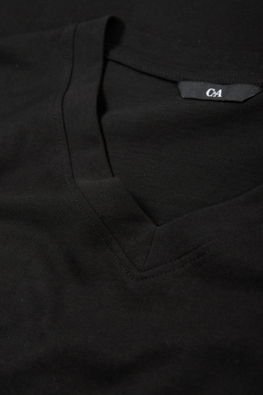 Heren - Set van 2 - T-shirt - zwart