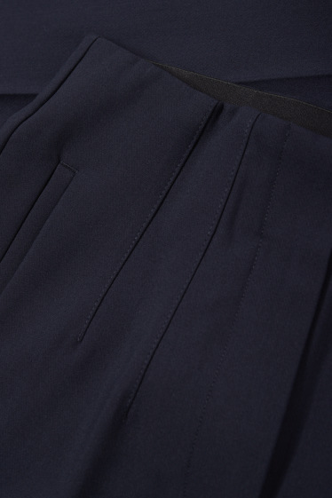 Kobiety - Spodnie materiałowe - wysoki stan - tapered fit - ciemnoniebieski