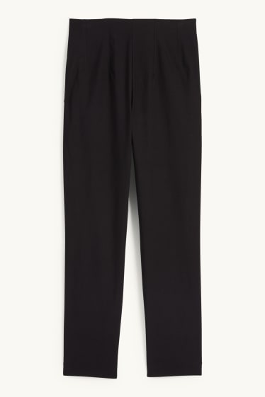 Donna - Pantaloni - vita alta - slim fit - nero