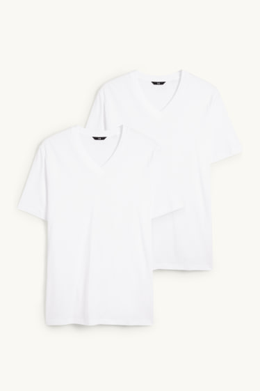Herren - Multipack 2er - T-Shirt  - weiss