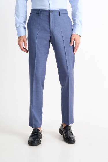 Hommes - Pantalon de costume - regular fit - Flex - bleu