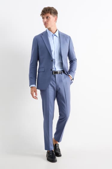 Hommes - Pantalon de costume - regular fit - Flex - bleu