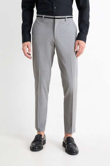 Men - Mix-and-match trousers - slim fit - Flex - LYCRA® - gray