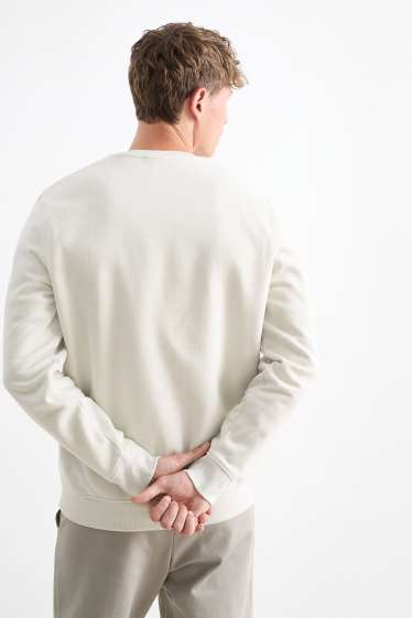 Bărbați - Bluză de molton - alb-crem