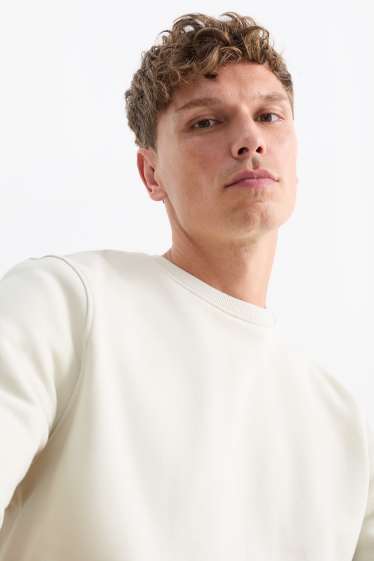 Bărbați - Bluză de molton - alb-crem